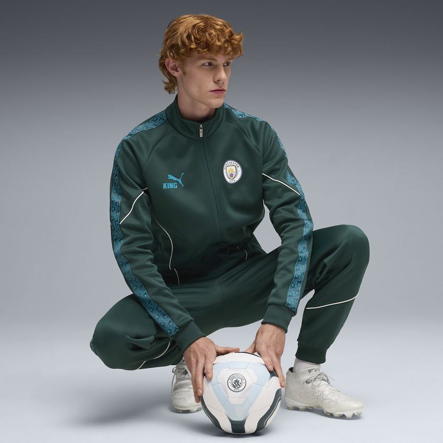 Manchester City Track Jacket King Anthem - Green Terrain/Tropical Blue - Men's-SoccerKits Hub | Buy Soccer Jerseys Online